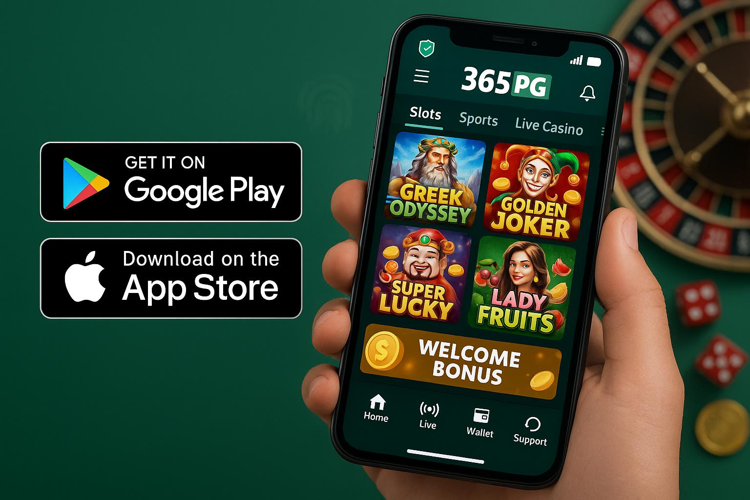 Login no Cassino 365PG  
